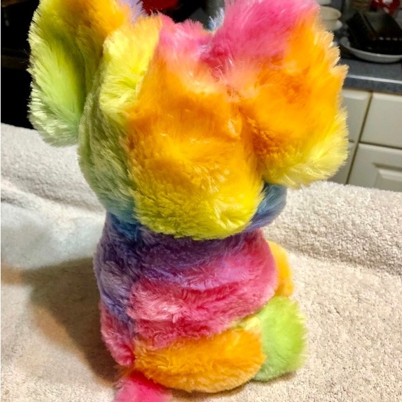 Multi Color Plush Baby Elephant - Picture 4 of 6